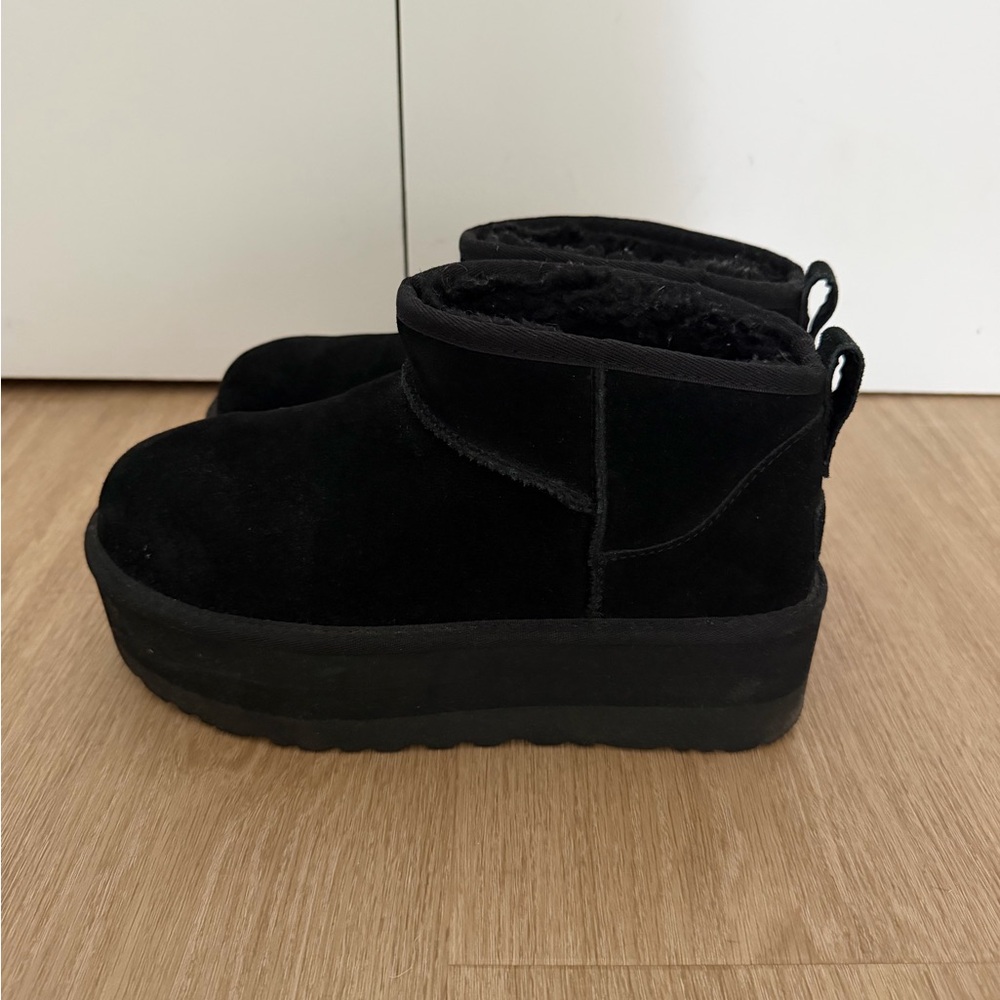UGG Black Ultra Mini Platform Boots